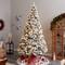 9ft. Pre-Lit Flocked West Virginia Fir Artificial Christmas Tree, Clear LED Lights